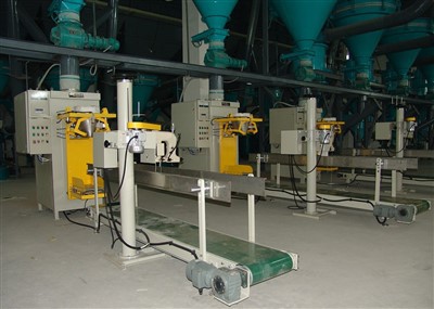 เครื่องบรรจุปุ๋ย Carboammophoska แบบเปิดถุง 50 กก